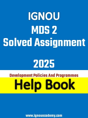 IGNOU MDS 2 Solved Assignment 2025